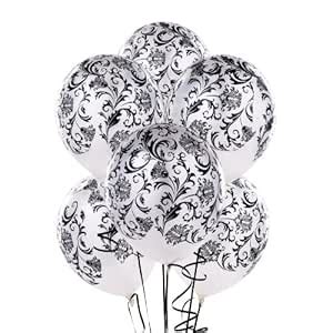 Mayflower Distributing - Damask Pearl White Latex Balloons : Amazon.in ...