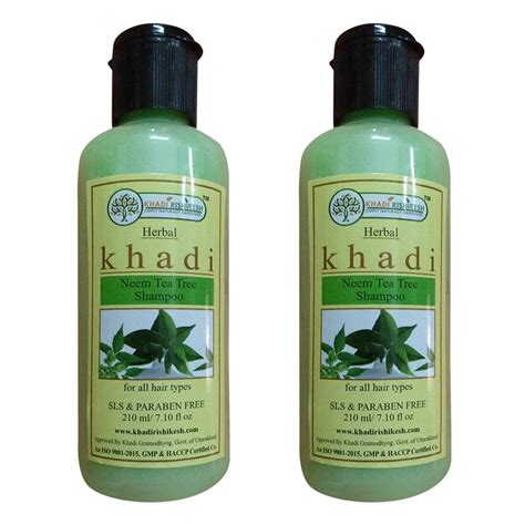 Buy Khadi Rishikesh Herbal Neem Tea Tree Shampoo Combo Set Pack Of 2 x ...
