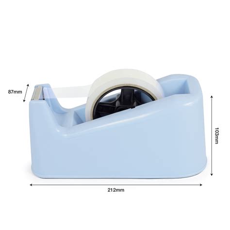 500 Heavy Duty Tape Dispenser & 2 Tape Rolls - Powder Blue - Rapesco Worldwide