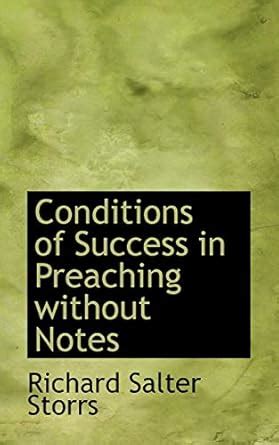 Buy Conditions of Success in Preaching Without Notes Book Online at Low ...