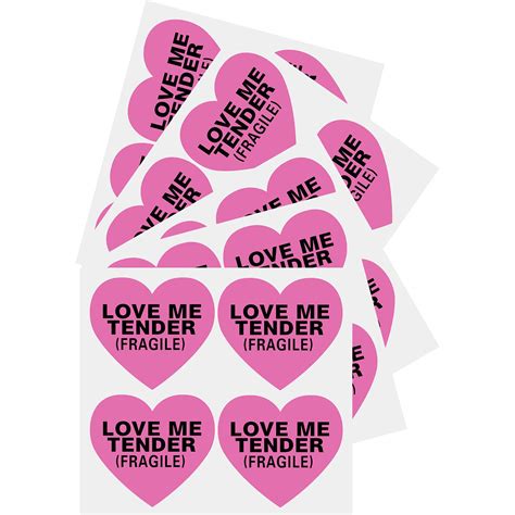 Large Size Fragile Label Meshakippa 70mm 100pcs Big Heart Love ...