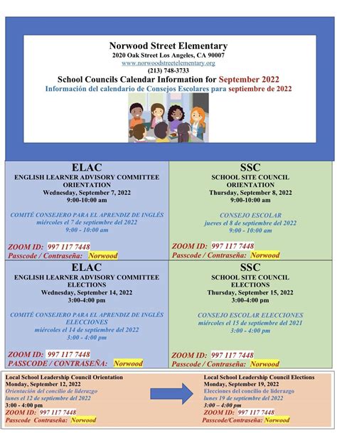 Council & Committee Orientations and Elections | Norwood Street Elementary