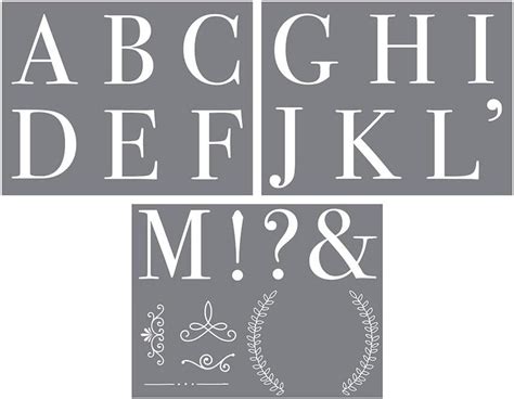 Buy Mesh Adhesive Stencil | Alphabet A-M | 3-Pack | Reusable Mesh ...