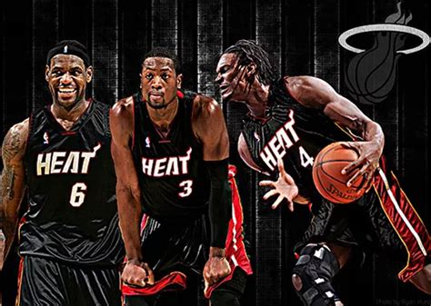 Dwyane Wade And Lebron James And Chris Bosh