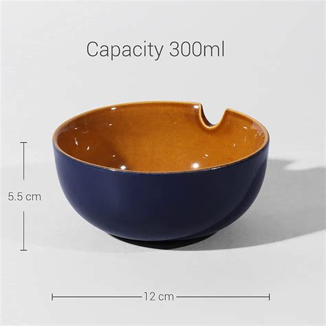 Ceramic Soup Bowl Set with Spoons, 300ml Bowl, 6 Pieces Soup Bowls, 6 ...