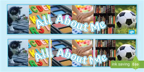 All About Me Photo Display Banner (teacher made) - Twinkl