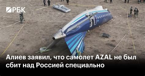 Алиев заявил, что самолет AZAL не был сбит над Россией специально — РБК