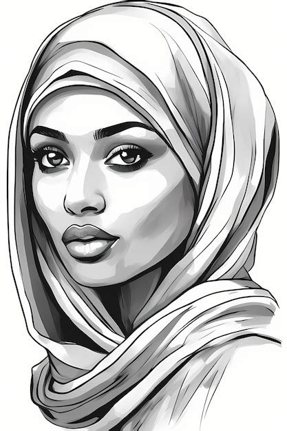 Coloriage Femmes Musulmanes Coloriages | Image Premium générée à base d’IA