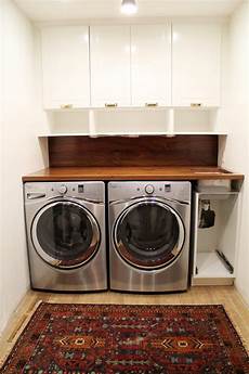 Laundry Room Counter by A Walnut Counter And Backsplash In The Laundry Room Laundry Room Counter