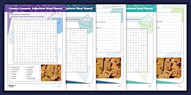 Adjectives word search resource- easy to print off.