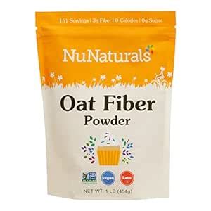NuNaturals Nugrains Oat Fiber 1 lb (454 grams) Pkg by Nunaturals ...