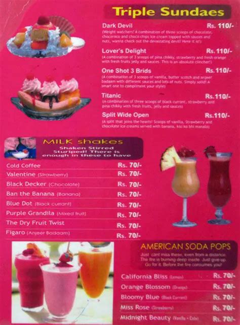 Menu at Balaji Bakery & Ice Creams, Hyderabad