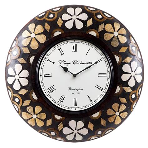 Buy RoyalsCart Floral Painting Analog Wall Clock, Multi Online at Low ...