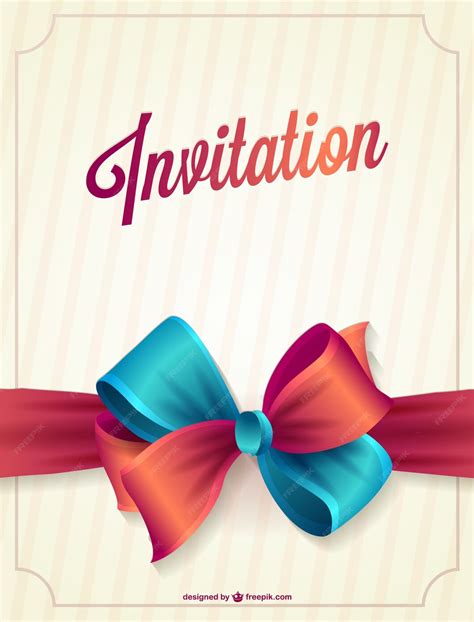Vecteur d'invitation gratuite | Vecteur Gratuite