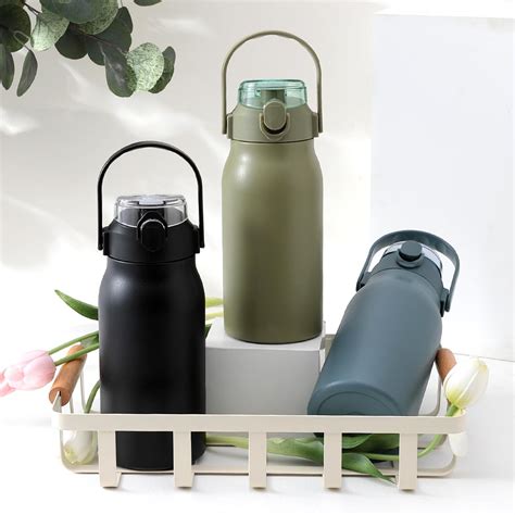 U Insulated Stainless Steel Bottle 1 Litre with Sipper Lid-Double Wall ...