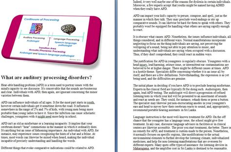 Image result for Auditory Processing Disorders Simulation