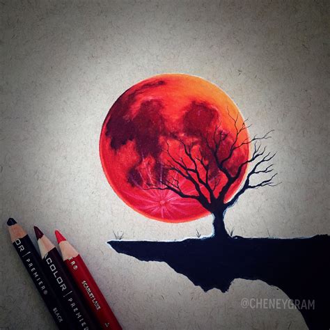 Eclipse Moon Drawings In Pencil