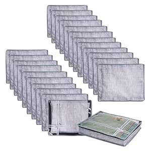 Kuber Industries Pack of 24 Saree Cover | Cloth Packing Bags with Zip ...