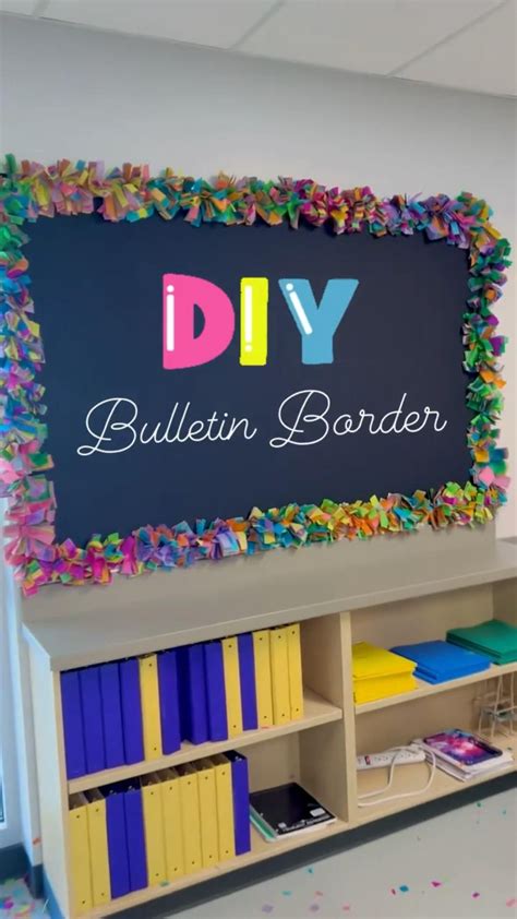 Colorful diy tissue paper bulletin board border – Artofit
