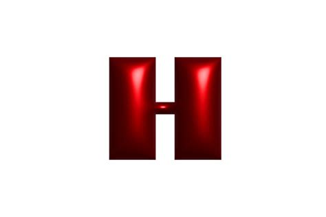 Red Metal Shiny Letter H 3D Illustration Graphic by Art's and Patterns · Creative Fabrica