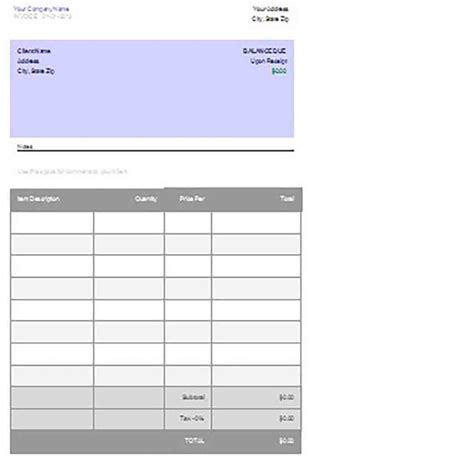 Google Doc Invoice Template - Sarseh.com