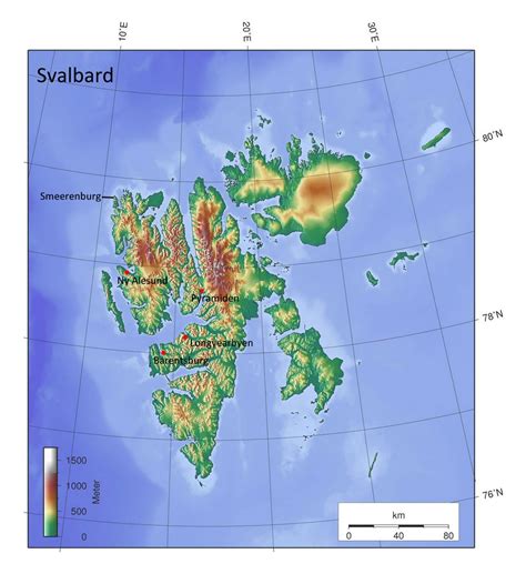 Maps of Svalbard Collection of - Detailed Political Map Of Svalbard And ...