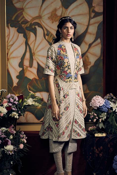 Indo Western Designer Jacket Set for Women at Sahil Kochhar