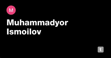 Muhammadyor Ismoilov — Teletype