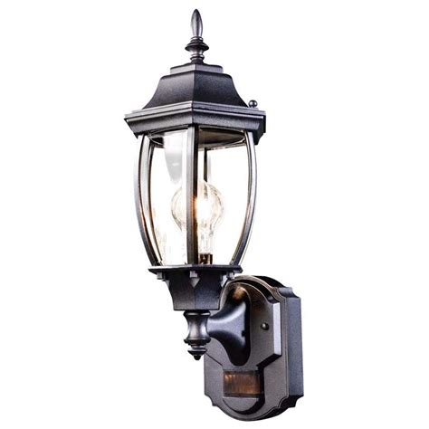 Globe Electric Ashford Matte Black Motion-Sensing LED Wall Lantern - Ace Hardware