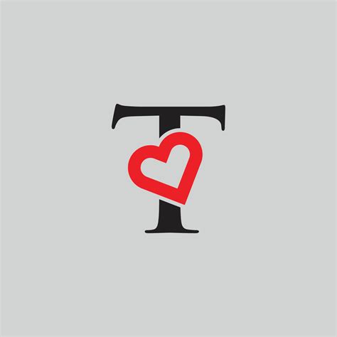 T Letter In Heart