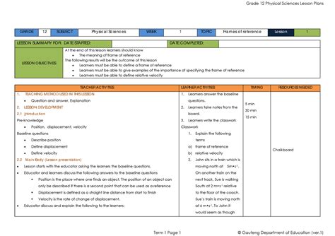Image result for Physics Grade 12 Term 2 Lessons