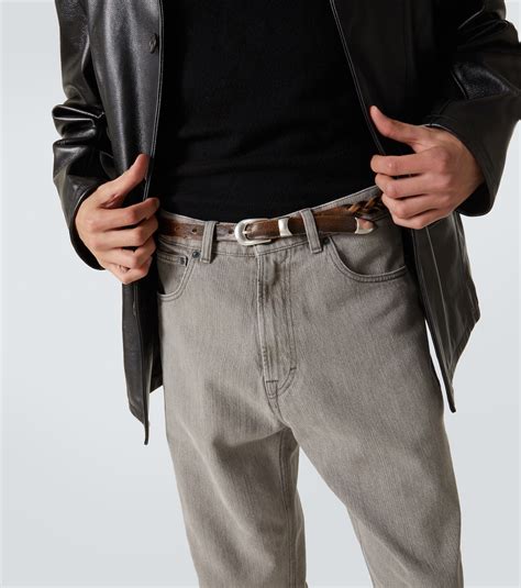 20mm braided leather belt in black - Our Legacy | Mytheresa