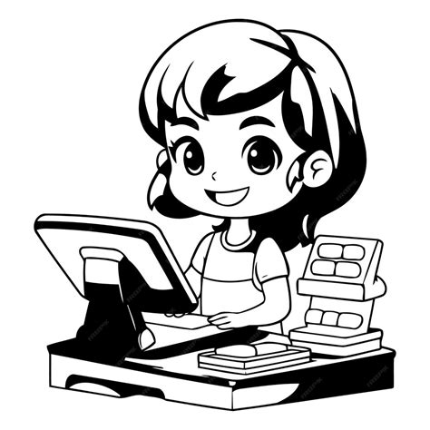 Image result for Cartoon Computer Girl