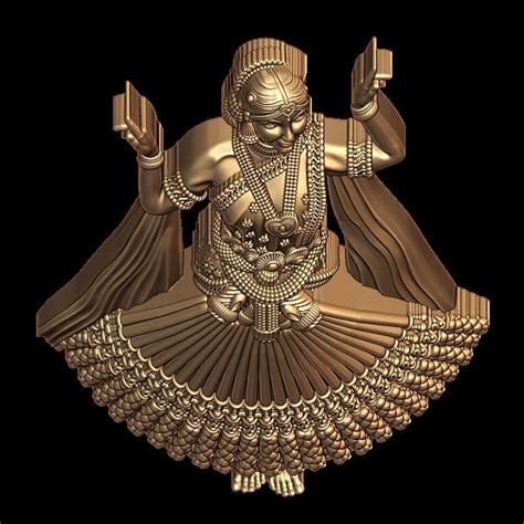 Indian Traditional Dancing Girl 3D Model