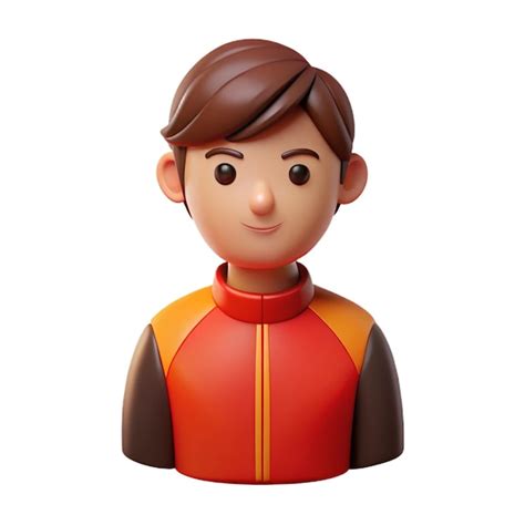 A lego figure of a boy wearing a red and orange jacket | Premium AI ...