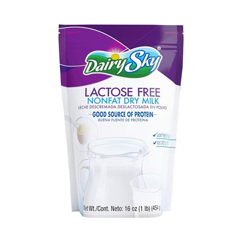 DairySky Lactose Free Milk Powder 16oz - Skim Powdered Milk, Non GMO ...