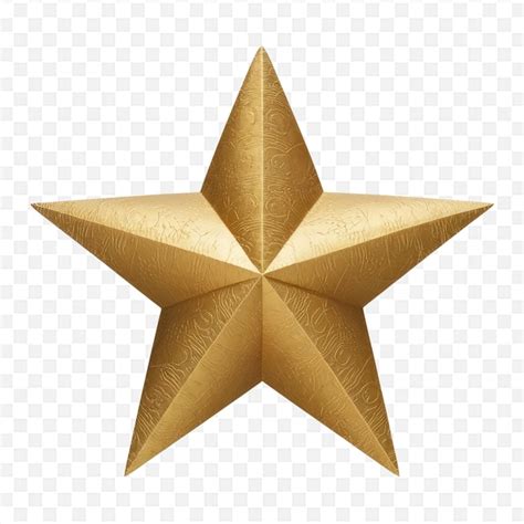 Gold star on a transparent background | Premium AI-generated PSD