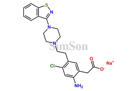 Ziprasidone Amino Acid Sodium Salt | CAS No- 1798033-44-9 | Simson ...