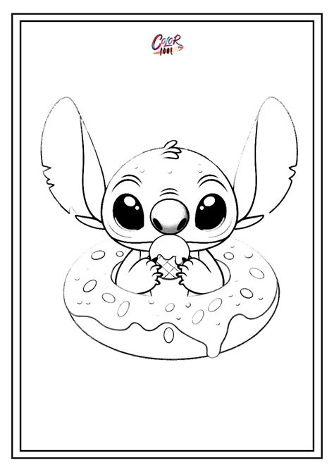 Stitch Coloring Pages New Year