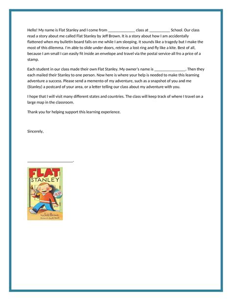 Free Printable Flat Stanley Templates [PDF] Letter Girl, Boy