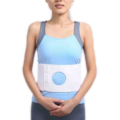 Buy Adjustable Ostomy Hernia Belt, with Stoma Opening for Colostomy Bag ...