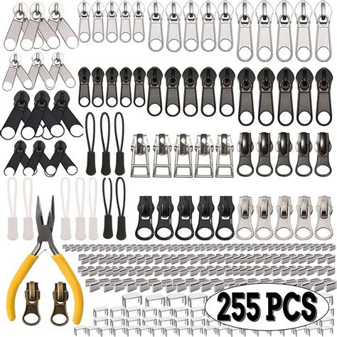 Zipper Repair Kit Zipper Pulls Replacement Zipper with Zipper Install ...