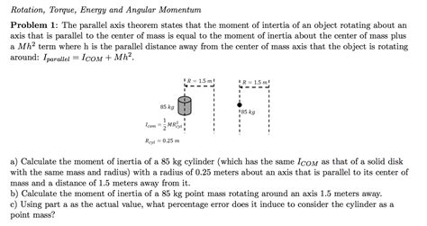 Solved The parallel axis theorem states that the moment of | Chegg.com