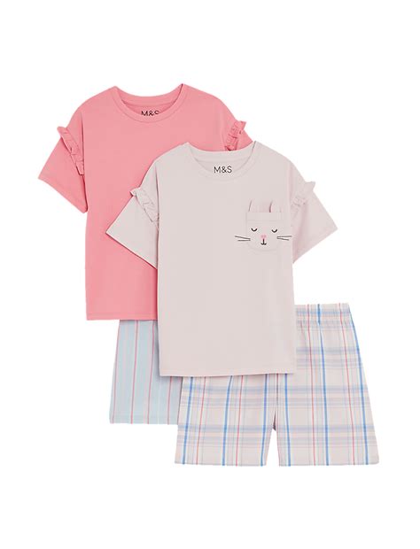 Buy 2pk Pure Cotton Pyjama Sets (1-8 Yrs) at Marks & Spencer