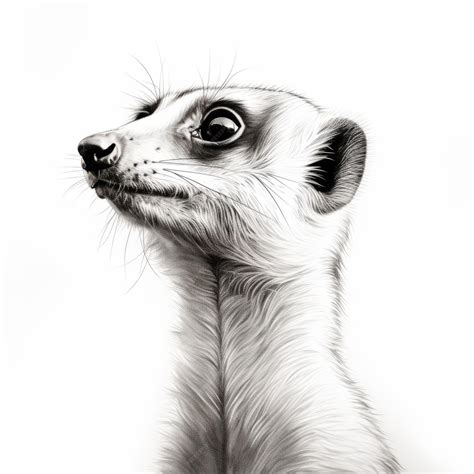 Premium Photo | Realistic Meerkat Illustration Hyperdetailed Drawing Of ...