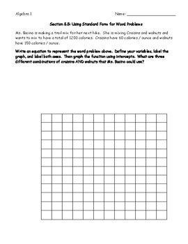 Image result for How Do You Write Linear Functions in Standard Form From Word Problem