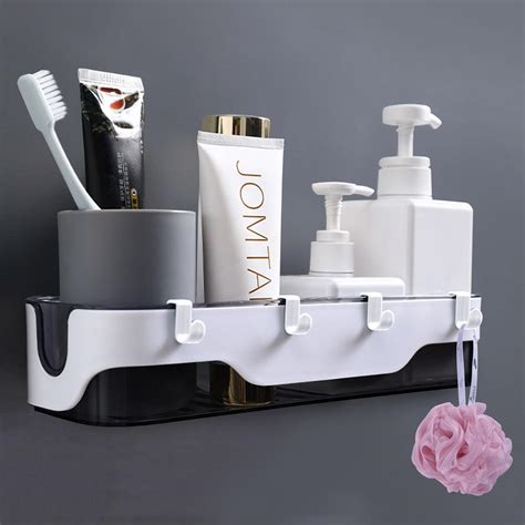 XENOTY Self Adhesive Kitchen and Bathroom Shelves Wall Organizer ...