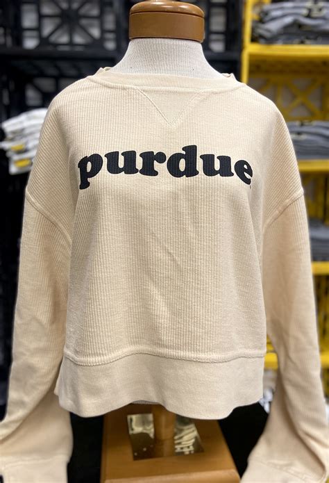 Discount Den — Purdue Outline w/ Motion "P" Crewneck