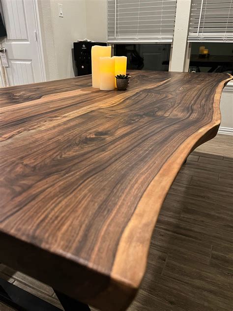 Black Walnut Live Edge Kitchen Table – Timeless Craftsmanship for ...