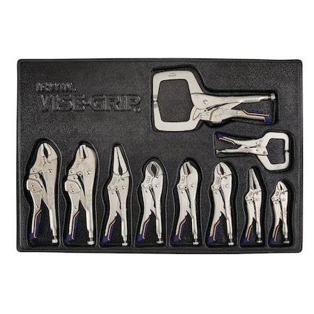IRWIN VISE-GRIP Locking Pliers Set,10 pcs.,3/8" W Jaw (IRHT82596) | Zoro